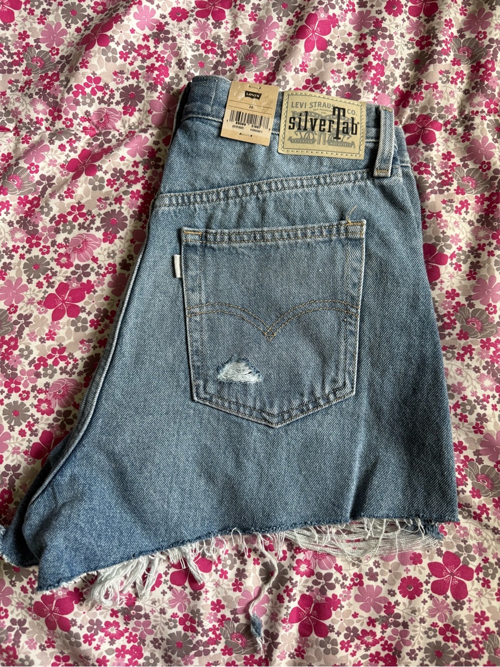 Levi's Light Blue High-Waisted Denim Shorts